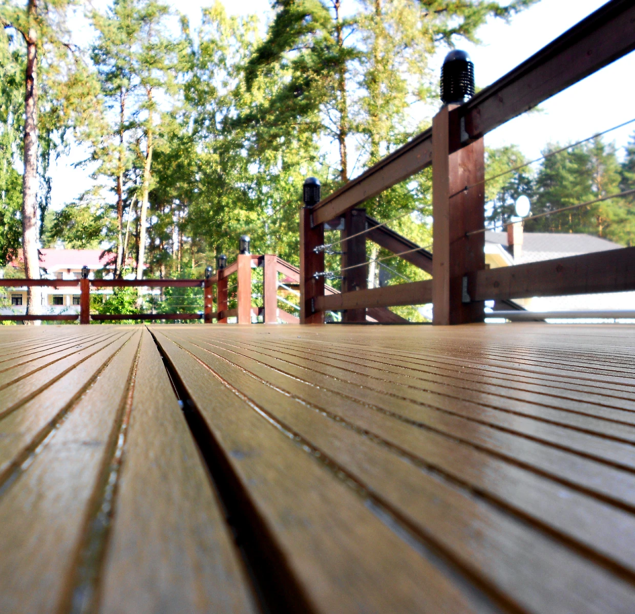 Close-up of deck planks